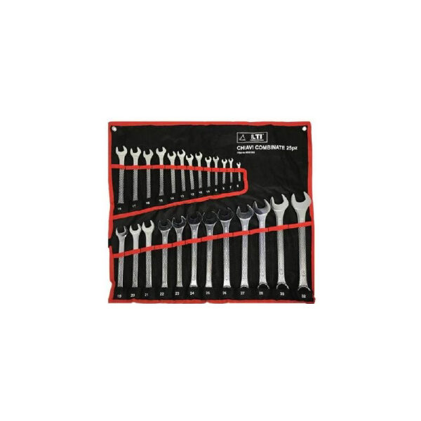 Set chiavi combinate 25 pezzi 6-32mm fissa e stella acciaio LTI KRINO